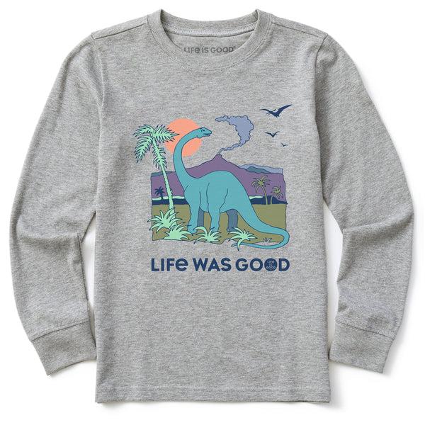 Life Is Good Kids Dinosaur Life Was Good Long Sleeve Crusher Tee