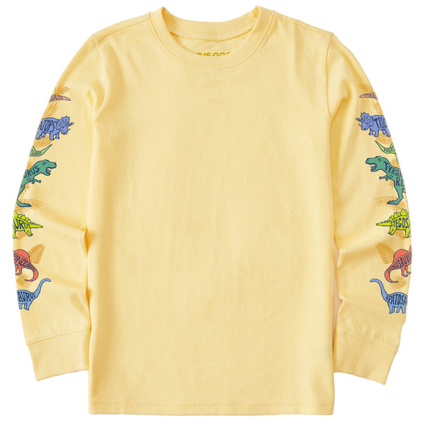 life is good Kids Dinosaurs Long Sleeve Crusher Tee