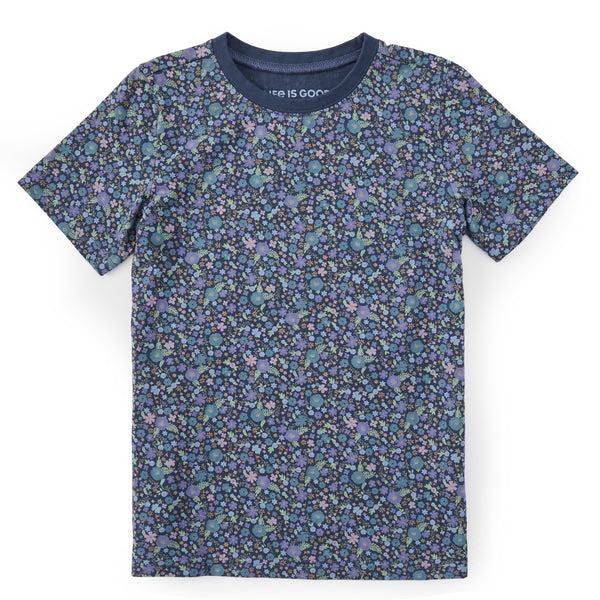 life is good Kids Ditsy Floral Pattern Short Sleeve Crusher Tee