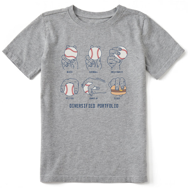 life is good Kids Diversified Pitch Portfolio Short Sleeve Crusher Tee