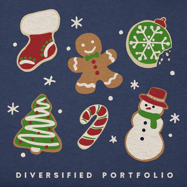 Life Is Good Kids Diversified Portfolio Xmas Cookies Long Sleeve Crusher Tee