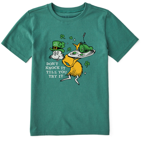 life is good Kids Don't Knock It Til You Try It Short Sleeve Crusher Tee