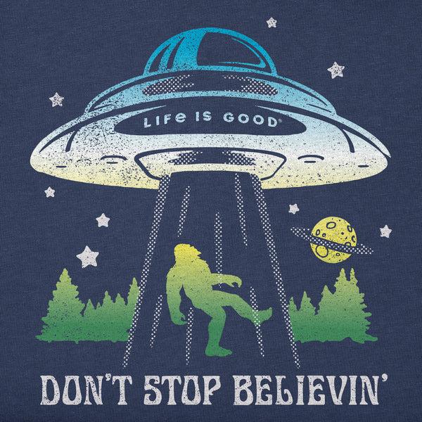 Life Is Good Kids Don't Stop Believin' Bigfoot Abduction Short Sleeve Crusher Tee