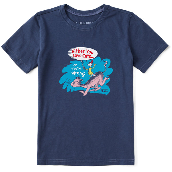 life is good Kids Dr. Seuss Cat Love Short Sleeve Crusher Tee