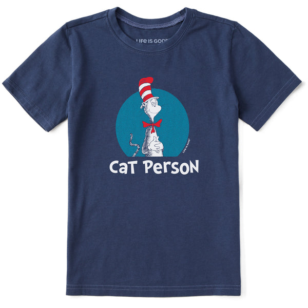 life is good Kids Dr. Seuss Cat Person Short Sleeve Crusher Tee