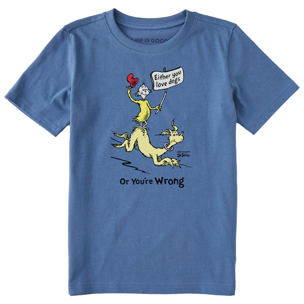 life is good Kids Dr. Seuss Dog Love Short Sleeve Crusher Tee