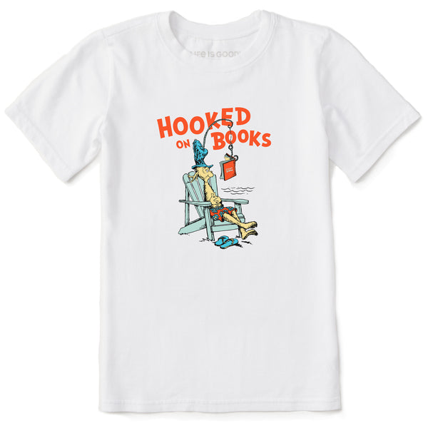 life is good Kids Dr. Seuss Hooked On Books Short Sleeve Crusher Tee