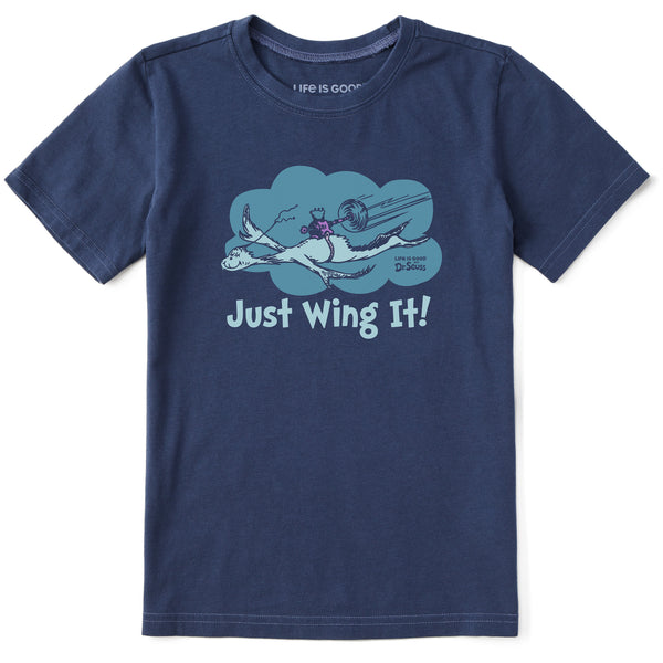 life is good Kids Dr. Seuss Just Wing It Short Sleeve Crusher Tee