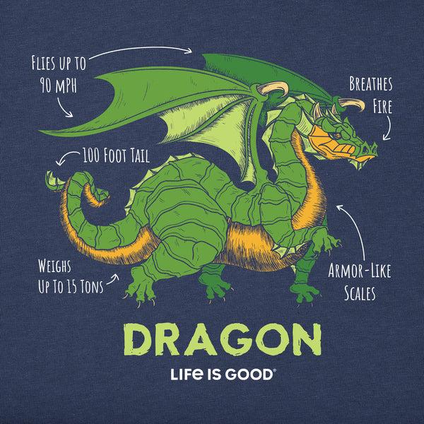 Life Is Good Kids Dragon Facts Short Sleeve Crusher Tee