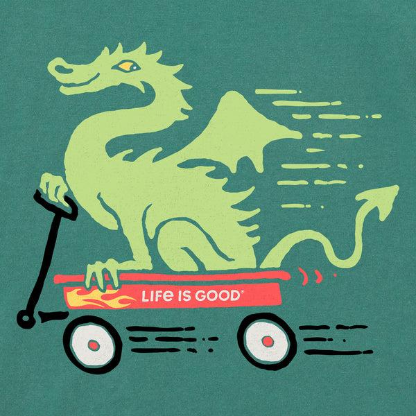 Life Is Good Kids Dragon In A Wagon Long Sleeve Crusher Tee