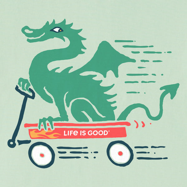 Life Is Good Kids Dragon In A Wagon Short Sleeve Crusher Tee