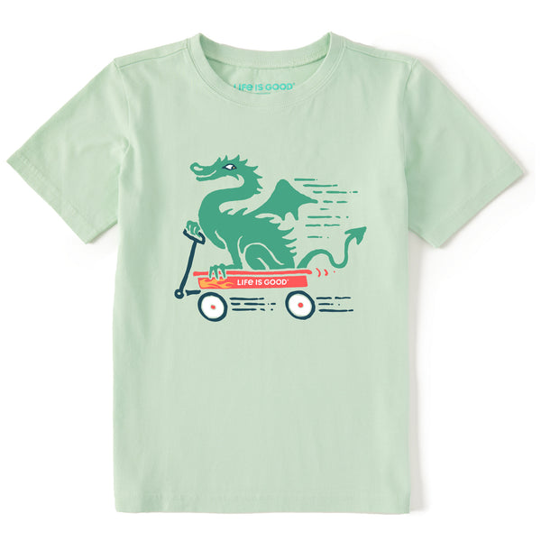 life is good Kids Dragon in a Wagon Short Sleeve Crusher Tee