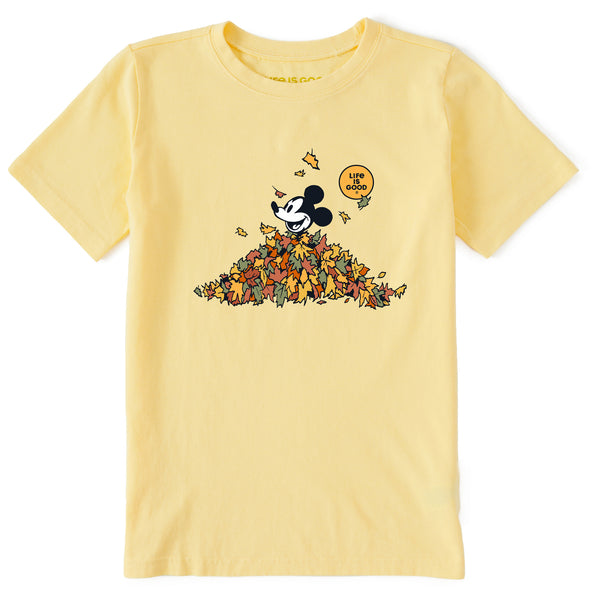 life is good Kids Fall Leaves Willie Short Sleeve Crusher Tee