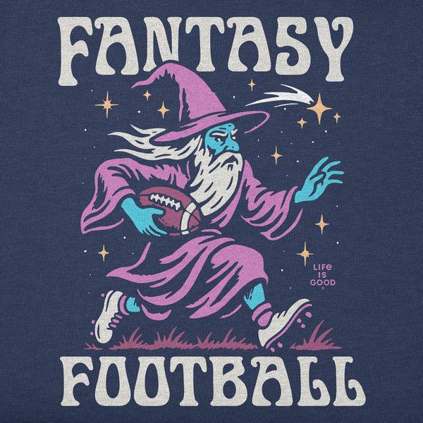 Life Is Good Kids Fantasy Football Rushing Wizard Short Sleeve Crusher Tee