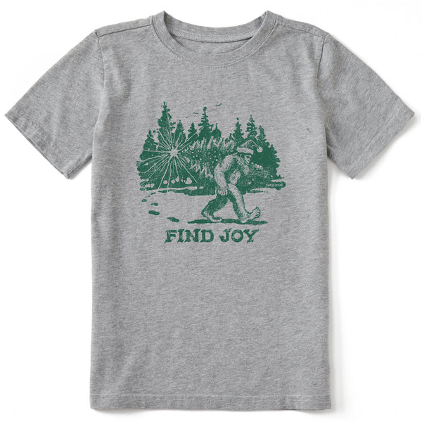 life is good Kids Find Joy Sasquatch Short Sleeve Crusher Tee