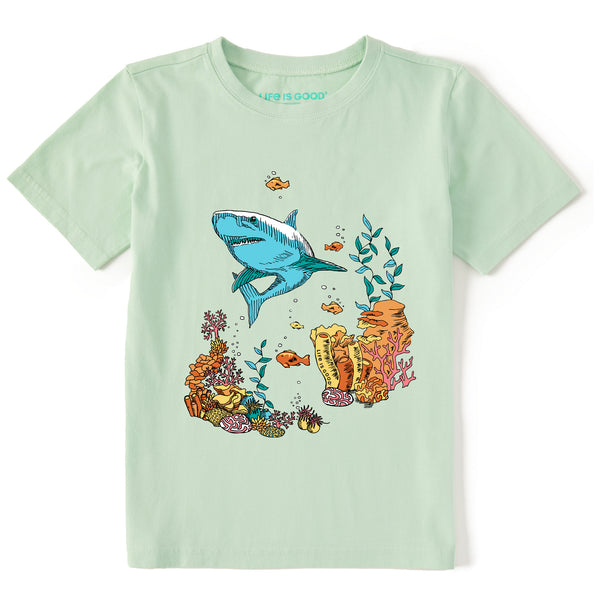 life is good Kids Fineline Sharkscape Short Sleeve Crusher Tee