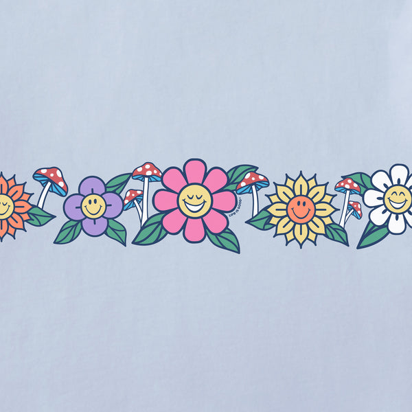 Life Is Good Kids Flowers And Shrooms Seam To Seam Good Vibes Fleece Hoodie
