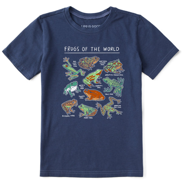 Life Is Good Kids Frogs Of The World Short Sleeve Crusher Tee
