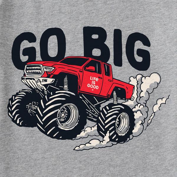 Life Is Good Kids Go Big Monster Truck Short Sleeve Crusher Tee