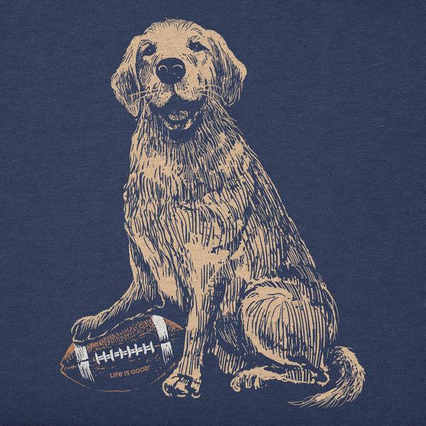 Life Is Good Kids Golden Football Short Sleeve Crusher Tee