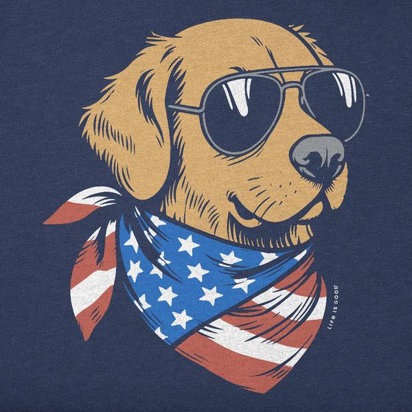 Life Is Good Kids Golden Patriot Short Sleeve Crusher Tee