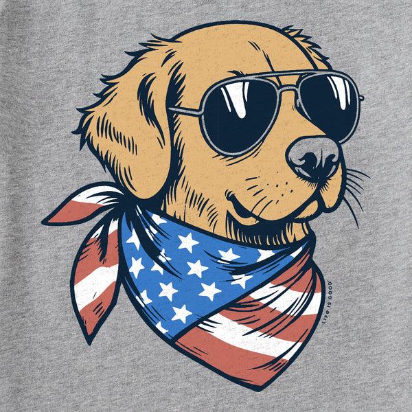 Life Is Good Kids Golden Patriot Short Sleeve Crusher Tee