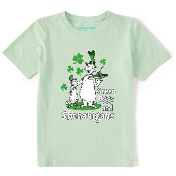 life is good Kids Green Eggs and Shenanigans Short Sleeve Crusher Tee