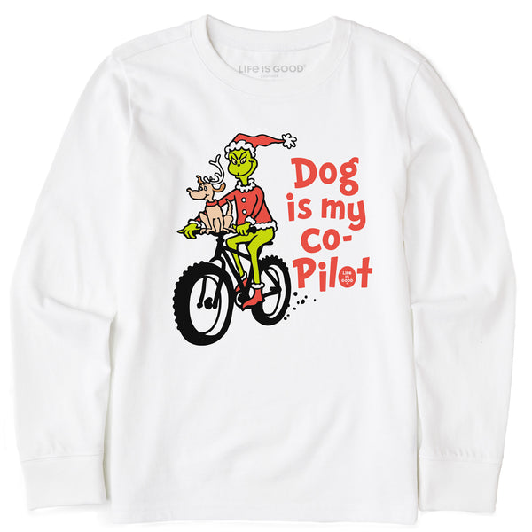 life is good Kids Grinch and Max Co-Pilot Bike Long Sleeve Crusher Tee