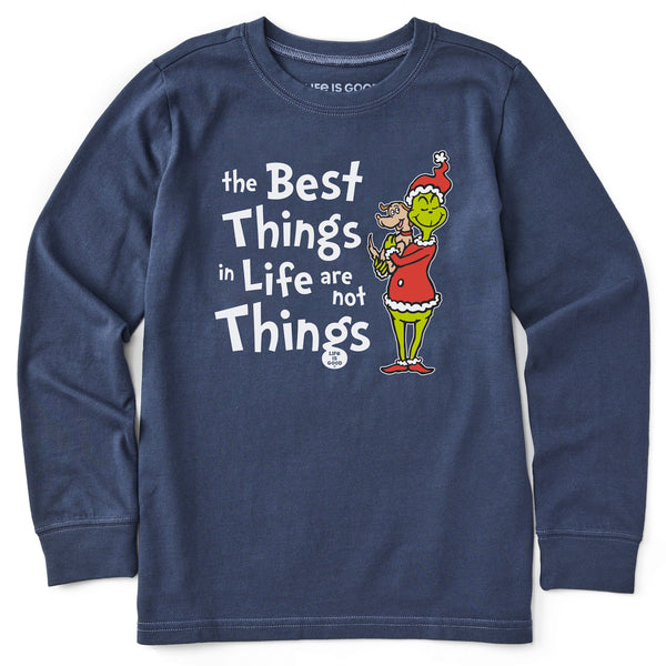 life is good Kids Grinch and Max The Best Things Long Sleeve Crusher Tee