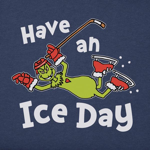 Life Is Good Kids Grinch Have An Ice Day Hockey Long Sleeve Crusher Tee