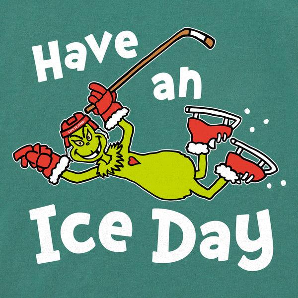 Life Is Good Kids Grinch Have An Ice Day Hockey Long Sleeve Crusher Tee