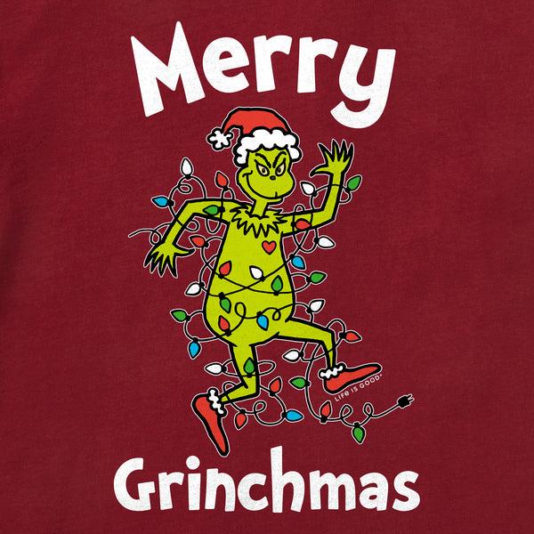 Life Is Good Kids Grinch Making Spirits Bright Long Sleeve Crusher Tee