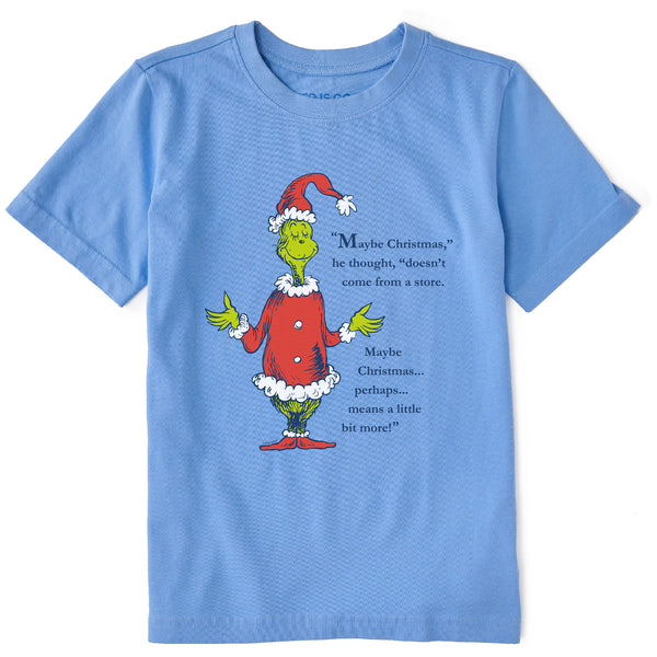 life is good Kids Grinch Meaning of Christmas Short Sleeve Crusher Tee