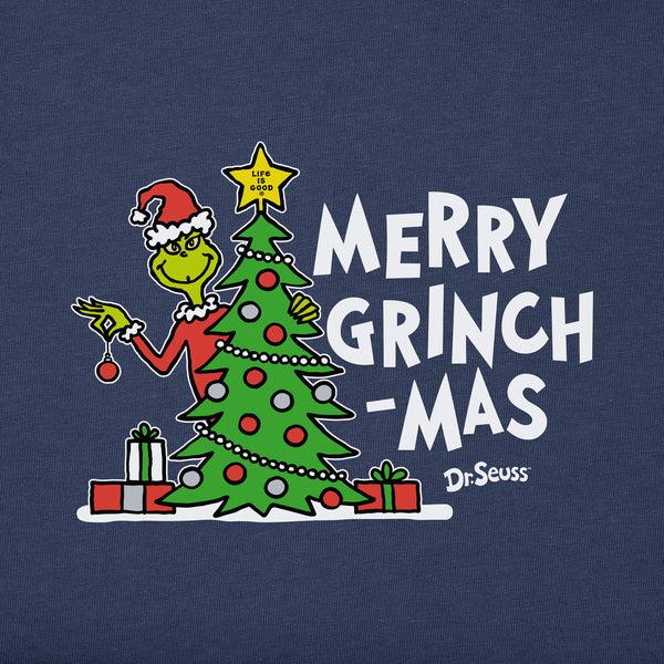 Life Is Good Kids Grinch Merry Grinchmas Tree Long Sleeve Crusher Tee