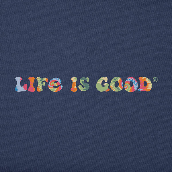 Life Is Good Kids Groovy LIG Tie Dye Good Vibes Fleece Hoodie