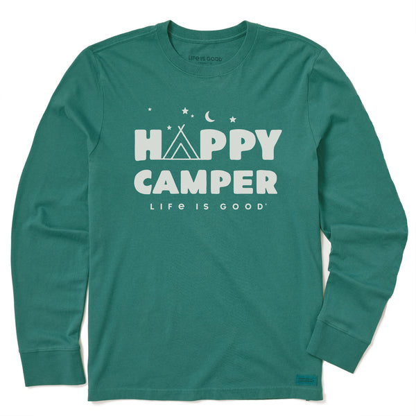 life is good Kids Happy Camper Tent Night Long Sleeve Crusher Tee
