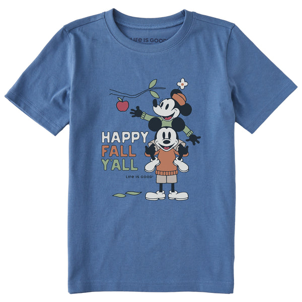 life is good Kids Happy Fall Yall Apple Picking Short Sleeve Crusher Tee