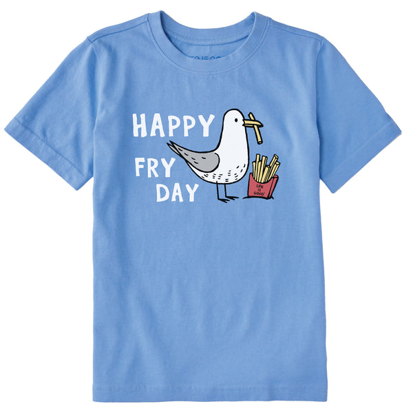 Life Is Good Kids Happy Fry Day Short Sleeve Crusher Tee