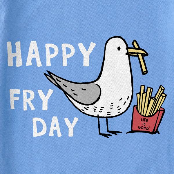 Life Is Good Kids Happy Fry Day Short Sleeve Crusher Tee