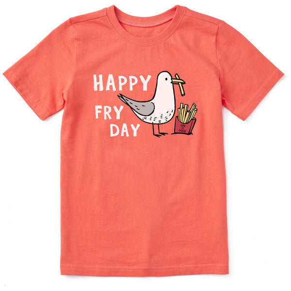 life is good Kids Happy Fry Day Short Sleeve Crusher Tee