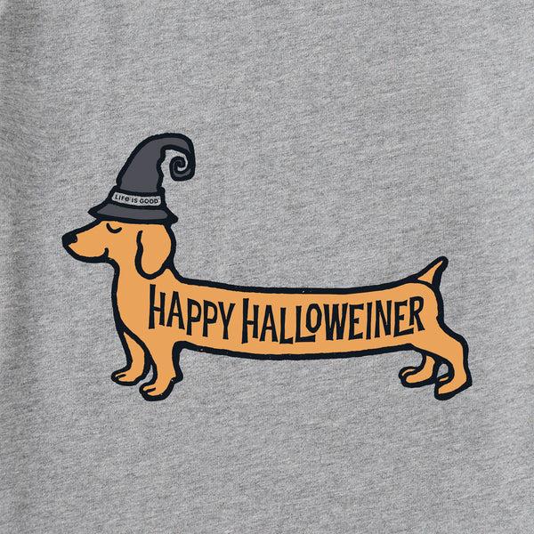 Life Is Good Kids Happy Halloweiner Long Sleeve Crusher Tee