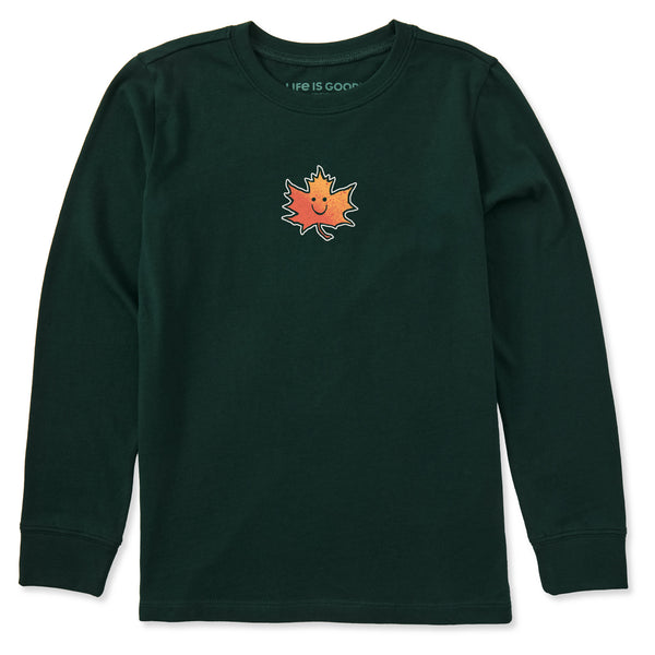 life is good Kids Happy Leaf Long Sleeve Crusher Tee