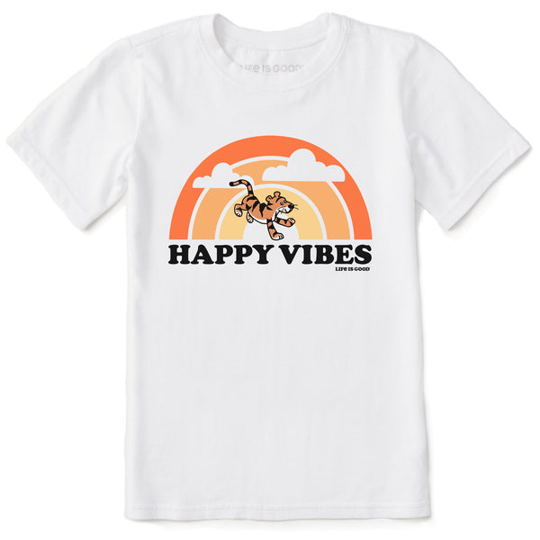 life is good Kids Happy Vibes Tiger Stripe Rainbow Short Sleeve Crusher Tee
