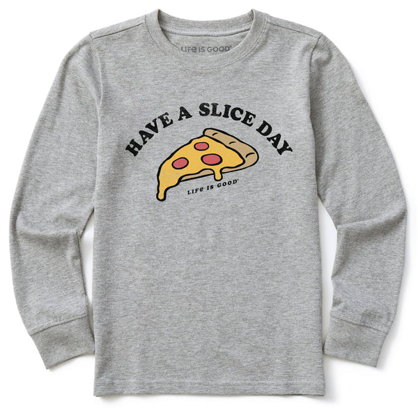 life is good Kids Have A Slice Day Long Sleeve Crusher Tee