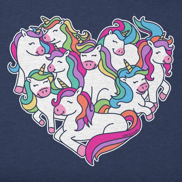 Life Is Good Kids Heart Of Unicorns Long Sleeve Crusher Tee