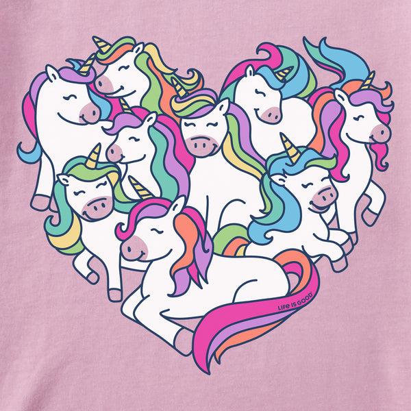 Life Is Good Kids Heart Of Unicorns Short Sleeve Crusher Tee