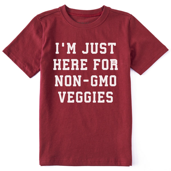 life is good Kids Here for the Veggies Short Sleeve Crusher Tee