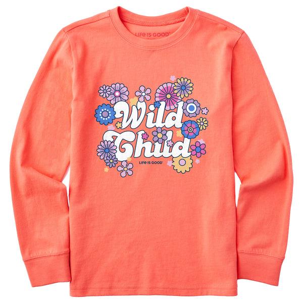Life Is Good Kids Hippy Wild Child Long Sleeve Crusher Tee