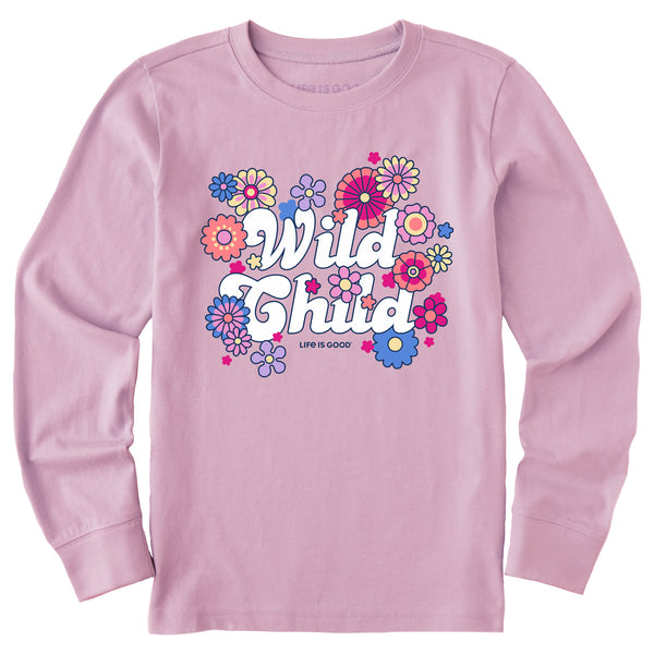 life is good Kids Hippy Wild Child Long Sleeve Crusher Tee