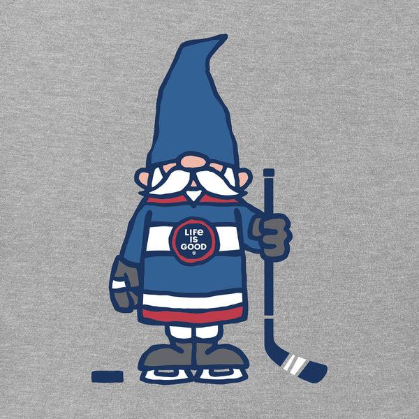 Life Is Good Kids Hockey Gnome Long Sleeve Crusher Tee